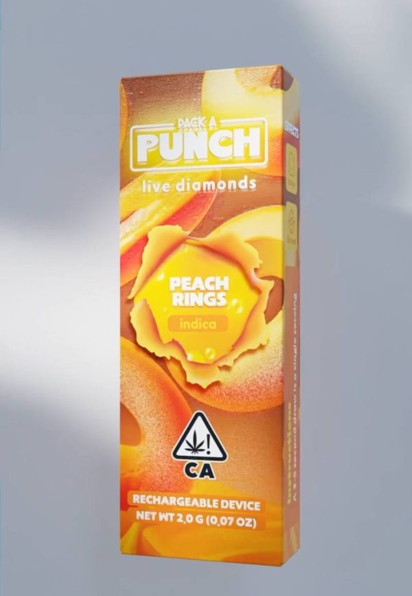 Pack a Punch Peach Rings Disposable